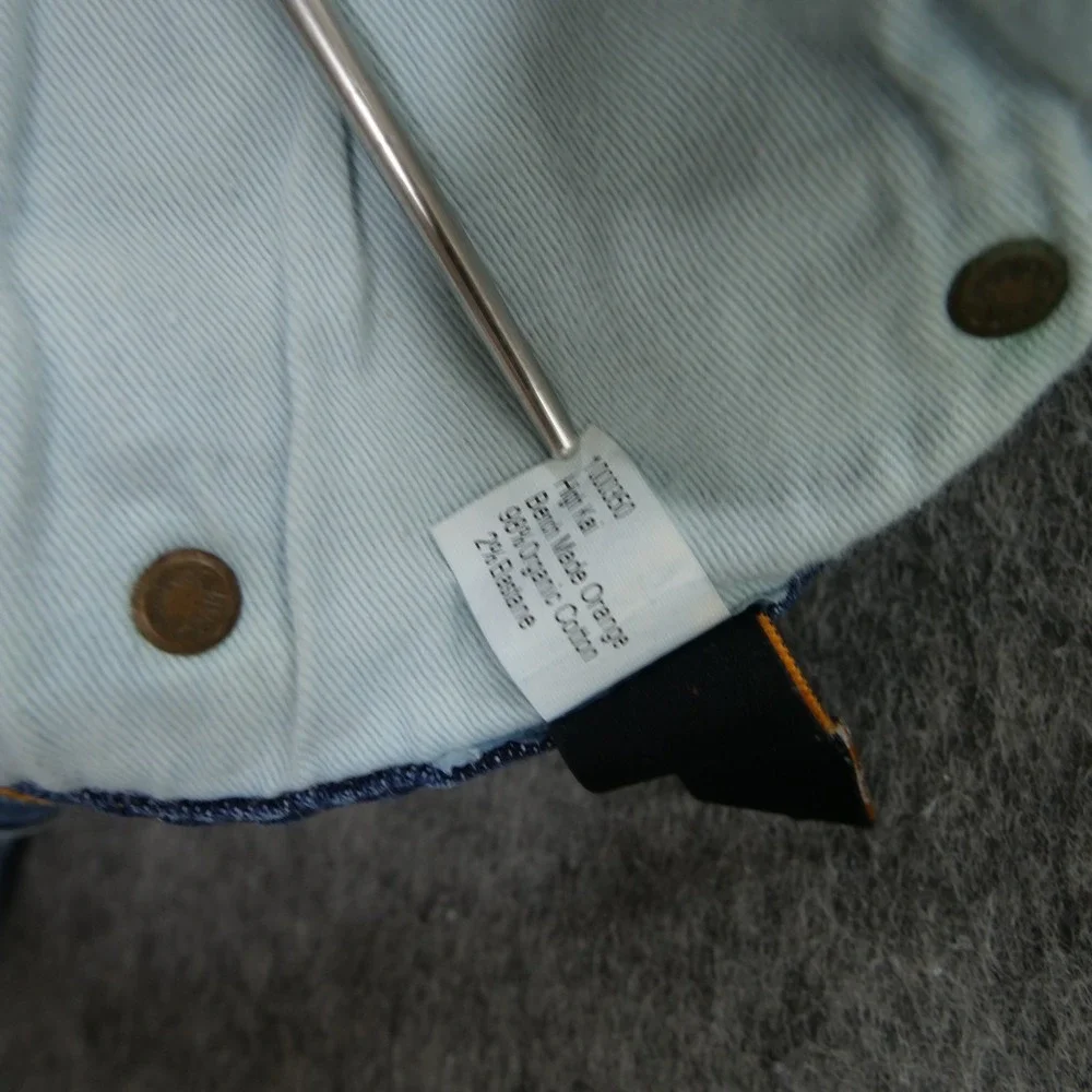 Nudie Jeans Mens 34 Blue High Kai Slim Straight Mid Rise Denim Zip Fly Organic